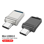 USB 2.0 + Type-C/USB-C High Speed ??Mini Computer and Phone Dual-purpose Rotary U Disk, 16GB, 32GB, 64GB, 128GB