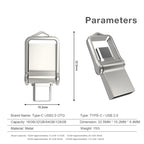 USB 2.0 + Type-C/USB-C High Speed ??Mini Computer and Phone Dual-purpose Rotary U Disk, Type-C2.0 32GB, Type-C2.0 64GB, Type-C2.0 128GB