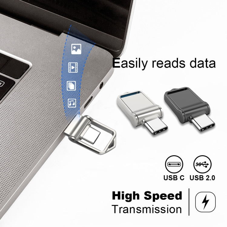 USB 2.0 + Type-C/USB-C High Speed ??Mini Computer and Phone Dual-purpose Rotary U Disk, Type-C2.0 32GB, Type-C2.0 64GB, Type-C2.0 128GB