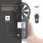 BT-100 Handheld Anemometer Wind Speed Wind Chill Temperature Measuring Instrument, BT-100
