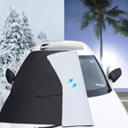 Car Front Window Snow Coated Silver Cloth Anti-freeze Sun Blocker Cover, 205x150x167cm