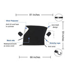 Car Front Window Snow Coated Silver Cloth Anti-freeze Sun Blocker Cover, 205x150x167cm