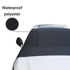 Car Front Window Snow Coated Silver Cloth Anti-freeze Sun Blocker Cover, 205x150x167cm