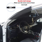 Car Front Window Snow Coated Silver Cloth Anti-freeze Sun Blocker Cover, 205x150x167cm