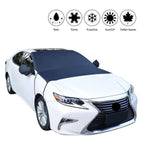 Car Front Window Snow Coated Silver Cloth Anti-freeze Sun Blocker Cover, 205x150x167cm
