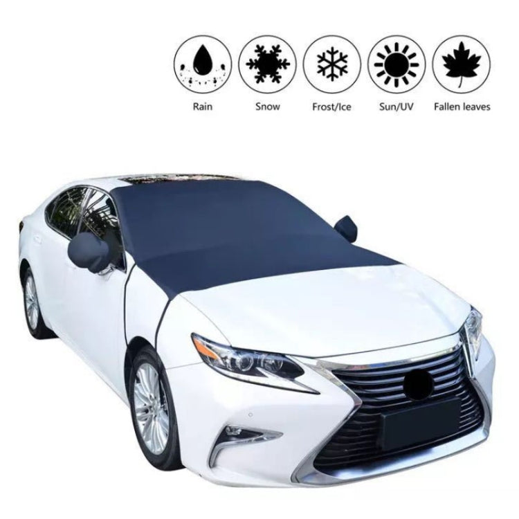 Car Front Window Snow Coated Silver Cloth Anti-freeze Sun Blocker Cover, 205x150x167cm