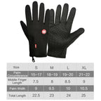 Winter Outdoor Riding Sports Waterproof Touch Screen Glove, M, L, XL, XXL