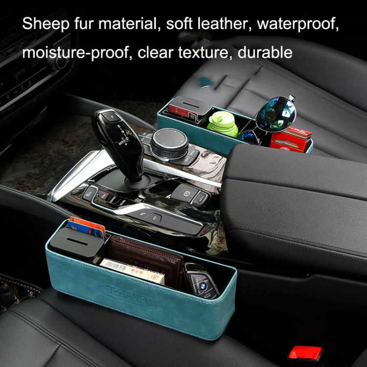DE RAN FU Car Seat Storage Box Cup Holder Fur Citrine Phone Sundry Storage Box, 6030 Brown, 6030 Blue, 6030 Black, 6030 Grey