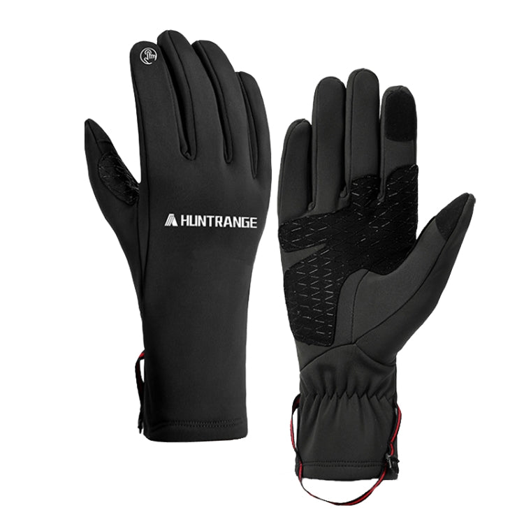 HUNTRANGE A037 Plus Velvet Sports Windproof Waterproof Touch Screen Riding Gloves, M, L, XL