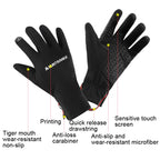 HUNTRANGE A037 Plus Velvet Sports Windproof Waterproof Touch Screen Riding Gloves, M, L, XL