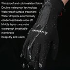 HUNTRANGE A037 Plus Velvet Sports Windproof Waterproof Touch Screen Riding Gloves, M, L, XL