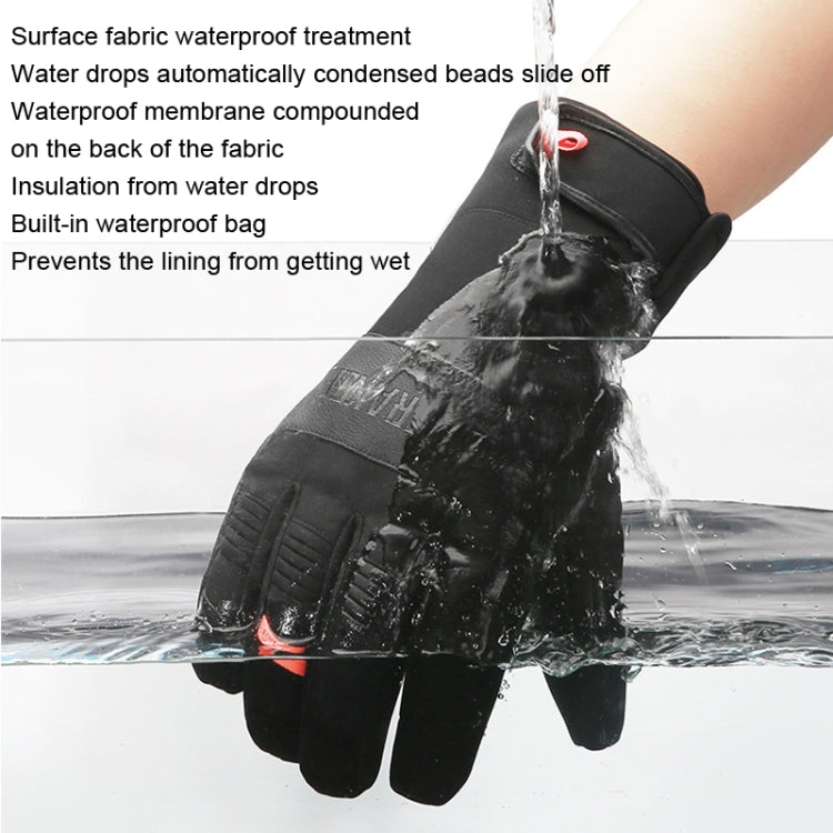 HUNTRANGE A055 Waterproof Riding Sports Touch Screen Keep Warm Gloves, M, L, XL
