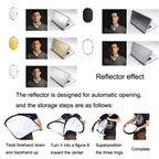 Selens  5 In 1 (Gold / Silver  / White / Black / Soft Light) Folding Reflector Board, Size: 100cm Triangle, 60cm Round, 80cm Round, 110cm Round, 60x90cm, 80x120cm, 120x180cm, 150x200cm, 80cm Triangle, 110cm Triangle
