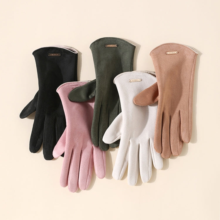 Touch Screen Plus Velvet Keep Warm Riding Gloves, Women Milk White), Women Dark Green, Women Camel, Women Black, Men Black, Men Gray, Men Camel, Women Pink