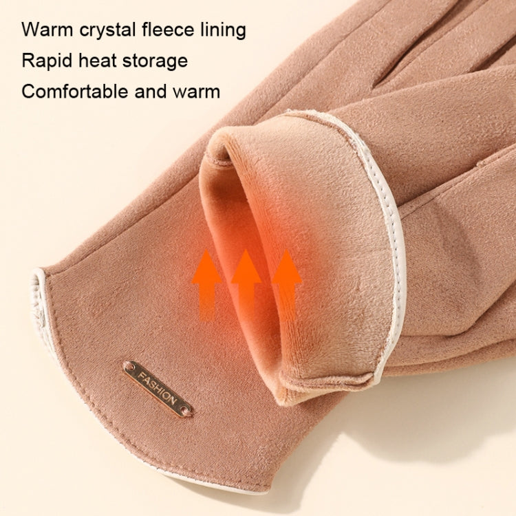 Touch Screen Plus Velvet Keep Warm Riding Gloves, Women Milk White), Women Dark Green, Women Camel, Women Black, Men Black, Men Gray, Men Camel, Women Pink