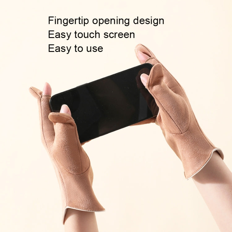 Touch Screen Plus Velvet Keep Warm Riding Gloves, Women Milk White), Women Dark Green, Women Camel, Women Black, Men Black, Men Gray, Men Camel, Women Pink
