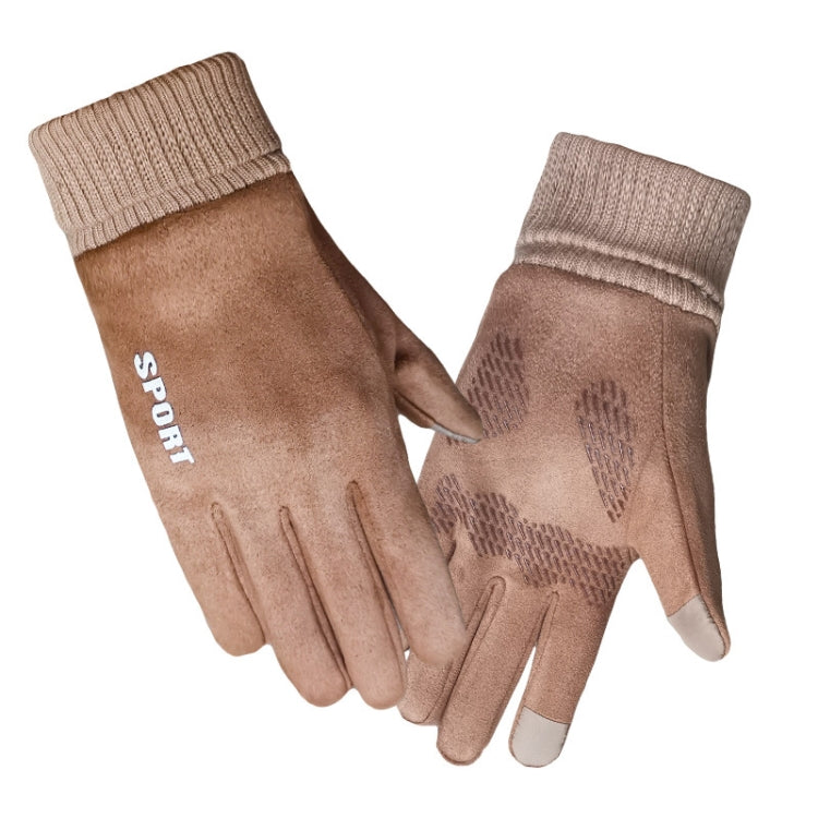 Q35 Suede Men Warm Gloves Touch Screen Sports Cycling Gloves, Q35 Khaki, Q35 Black, Q35 Dark Blue, Q35 Gray