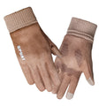 Q35 Suede Men Warm Gloves Touch Screen Sports Cycling Gloves, Q35 Khaki, Q35 Black, Q35 Dark Blue, Q35 Gray