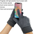 Q35 Suede Men Warm Gloves Touch Screen Sports Cycling Gloves, Q35 Khaki, Q35 Black, Q35 Dark Blue, Q35 Gray