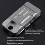 KS007A Titanium Alloy Whistle Dual Tube High Frequency Motion Survival Whistle, KS007A Sandblast, KS007A Stonewash