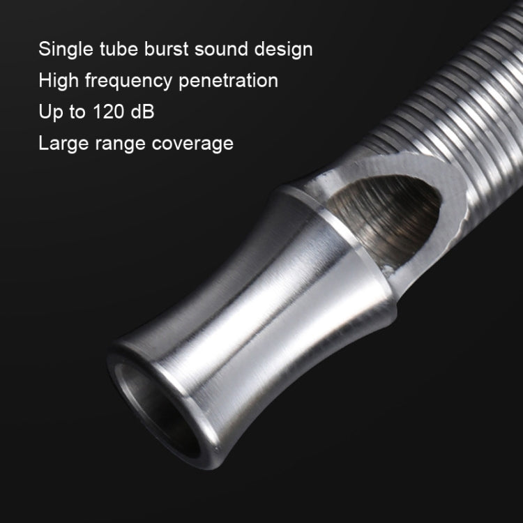 KS011 Stainless Steel Single Tube Outdoor Survivor Training High Frequency Whistle, KS011 Stainless Steel