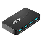 FJGEAR2 FJ-U302 3 In 2 Out USB Shared Shared Switch Expander With Desktop Controller Cable, FJ-U302