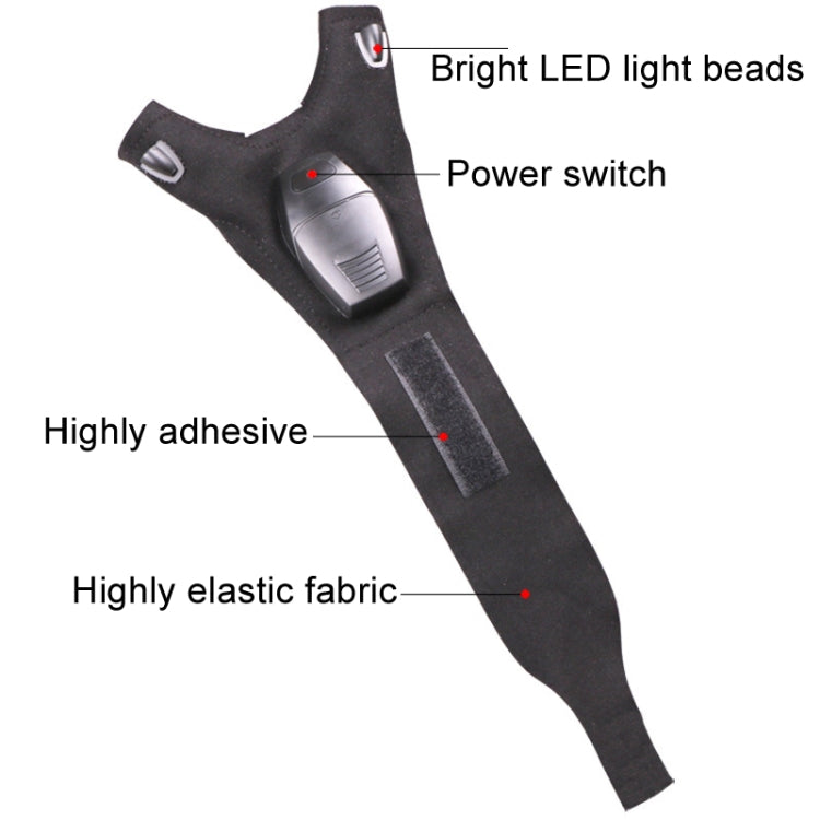 LED Night Fishing Gloves With Light Outdoor Fishing Lighting Repair Gear