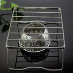 Outdoor Mini Portable Folding Grill Stainless Steel 304 Furnace Head Bracket, Size:, 17x15.5x9.5cm, 23x19.5x11cm, 27.5x23.5x13cm