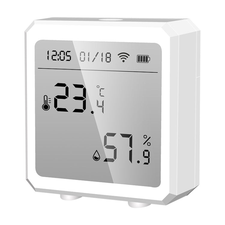 Wifi Temperature And Humidity Meter Sensor Equipment Smart Home Graffiti APP Temperature And Humidity Sensor, White, Black