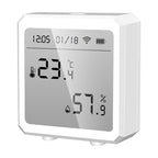 Wifi Temperature And Humidity Meter Sensor Equipment Smart Home Graffiti APP Temperature And Humidity Sensor, White, Black