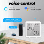 Wifi Temperature And Humidity Meter Sensor Equipment Smart Home Graffiti APP Temperature And Humidity Sensor, White, Black