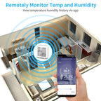 Wifi Temperature And Humidity Meter Sensor Equipment Smart Home Graffiti APP Temperature And Humidity Sensor, White, Black