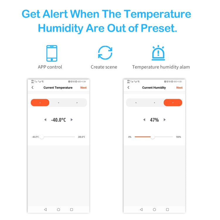 Wifi Temperature And Humidity Meter Sensor Equipment Smart Home Graffiti APP Temperature And Humidity Sensor, White, Black