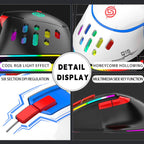 K-Snake Q15 9 Keys RGB Light Effect Wired Mechanical Mouse, Cable Length: 1.5m, Q15 White, Q15 Black