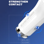 LDNIO C511Q 36W QC 3.0 Phone Fast Charger Dual-USB Ports Smart Car Charger, with Micro USB Cable, with 8 Pin Cable, with USB-C/Type-C Cable