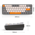 ZIYOU LANG K68 68 Keys Bluetooth Wireless Dual Model Mechanical Keyboard, Style:, Red Shaft Version (Shimmering), Green Shaft Version (Milkshake), Green Shaft Version (Gray), Red Shaft Version (Gray)