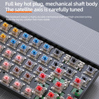 ZIYOU LANG K68 68 Keys Bluetooth Wireless Dual Model Mechanical Keyboard, Style:, Red Shaft Version (Shimmering), Green Shaft Version (Milkshake), Green Shaft Version (Gray), Red Shaft Version (Gray)