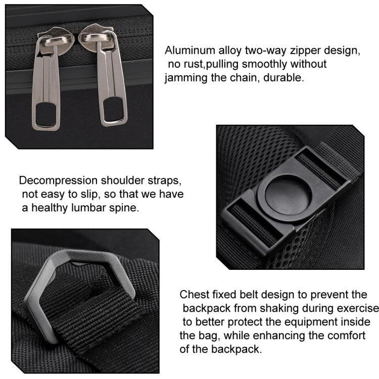 For DJI AVATA  Storage Bag Hard Shell Waterproof Shoulder Bag Backpack, Style 1 Metal Gray Yellow Inner, Style 1 Brushed Gray Black Inner, Style 1 Metal Gray Black Inner, Style 1 Brushed Gray Yellow Inner