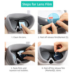 For PICO 4 VR Glasses 2 Pairs Lens Film + 2pcs Panel Film Set, For PICO 4
