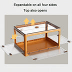 Folding Outdoor Camping BBQ Snacks Slider Storage Box, Small