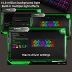 ZIYOU LANG T8 68 Keys RGB Gaming Mechanical Keyboard, Cable Length: 1.5m, Style:, T8 Chalk Version Green Shaft, T8 Micro Light Version Green Shaft, T8 Micro Light Version Tea Shaft, T8 Water Green Version Green Shaft, T8 Water Green Version Red Shaft  ...