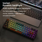 ZIYOU LANG T8 68 Keys RGB Gaming Mechanical Keyboard, Cable Length: 1.5m, Style:, T8 Chalk Version Green Shaft, T8 Micro Light Version Green Shaft, T8 Micro Light Version Tea Shaft, T8 Water Green Version Green Shaft, T8 Water Green Version Red Shaft  ...