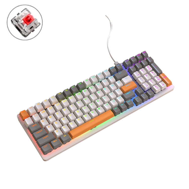 ZIYOU LANG  K3 100 Keys Game Glowing Wired Mechanical Keyboard, Cable Length: 1.5m, Style:, K3 Bee Version Red Axis, K3 Micro Light Hot Plug Version Red Axis, K3 Micro Light Hot Plug Version Green Axis, K3 Water Green Hot Plug Version Green Axis       ...