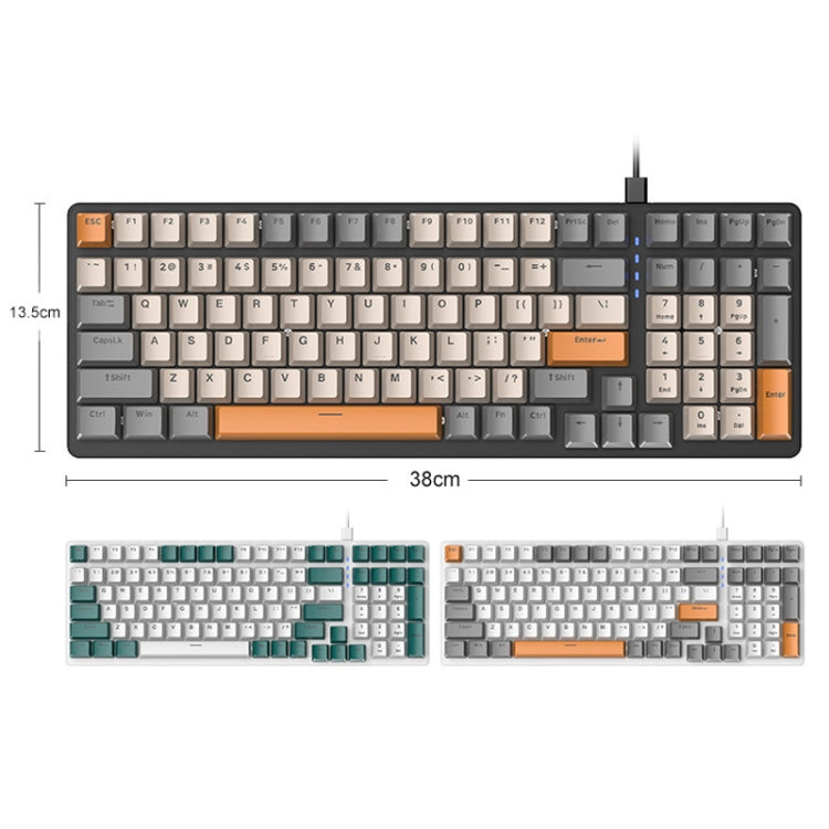 ZIYOU LANG  K3 100 Keys Game Glowing Wired Mechanical Keyboard, Cable Length: 1.5m, Style:, K3 Bee Version Red Axis, K3 Micro Light Hot Plug Version Red Axis, K3 Micro Light Hot Plug Version Green Axis, K3 Water Green Hot Plug Version Green Axis       ...