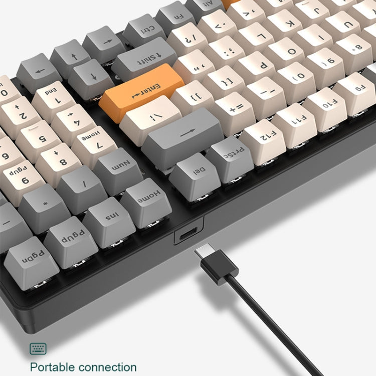 ZIYOU LANG  K3 100 Keys Game Glowing Wired Mechanical Keyboard, Cable Length: 1.5m, Style:, K3 Bee Version Red Axis, K3 Micro Light Hot Plug Version Red Axis, K3 Micro Light Hot Plug Version Green Axis, K3 Water Green Hot Plug Version Green Axis       ...