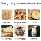 Laser Carvings Mini Marking Machine Can Cut Wood Board Paper Leather, US Plug, DJ7 7W US Plug