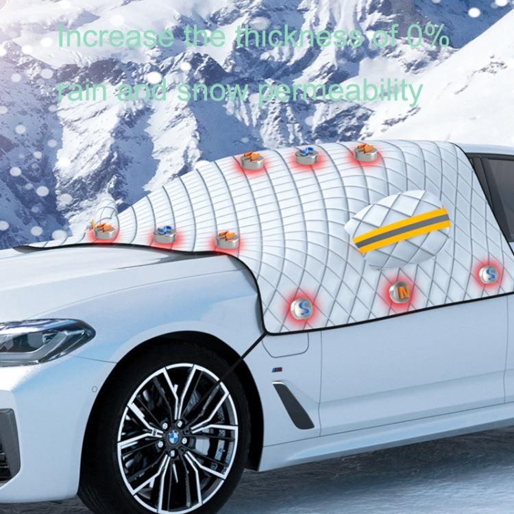 SUITU R-3945 Car Winter Front Glass Snow Shield Defrost Sunshade Thickened Car Clothing, Style:, Non-magnet Clip Door, Non-magnet With Earmuffs, 5 Magnets With Earmuffs, Non-magnet Three Layers Thickened, 12 Magnets Three Layers Thickened              ...