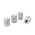 Car Tyre Aluminium Full Diamond Valve Cap With Seal, White, Black, Pink, Red, AB, Purple, Dark Blue, Lake Blue, Shiny Black