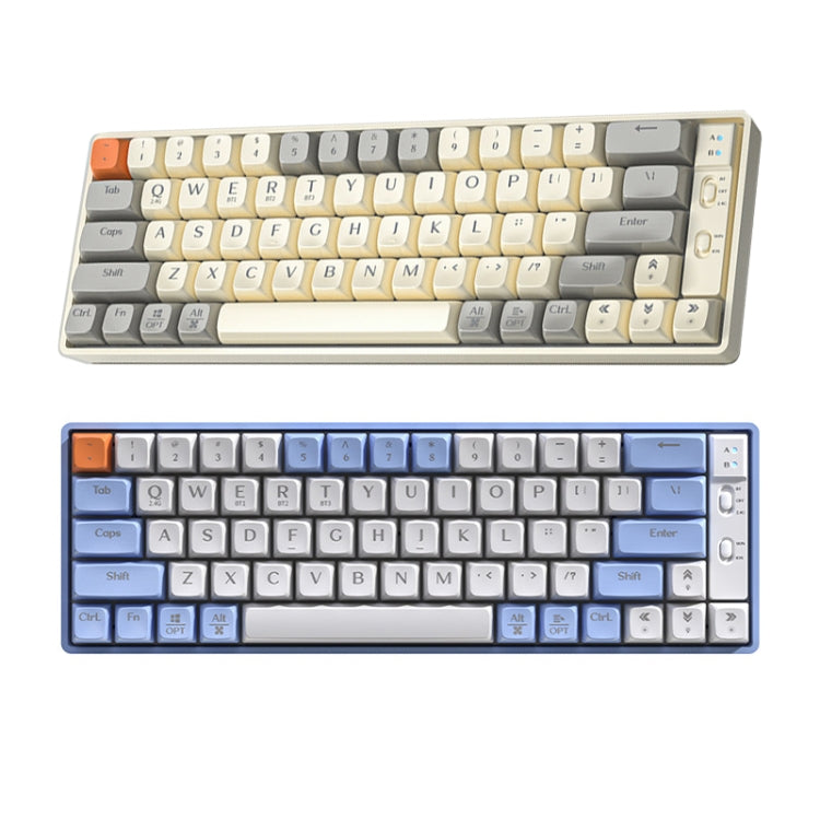 LANGTU GK65 65 Keys Wireless / Bluetooth / Wired Three Model Game Mechanical Keyboard, Cable Length: 1.5m, GK65 (Sky Blue), GK65 (Milk White)