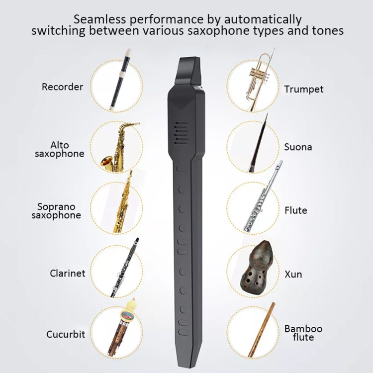 Mini Digital Electronic Saxophone Wind Instrument for Imitation of Various Musical Instrument Sounds, Electronic Saxophone White, Electronic Saxophone Black